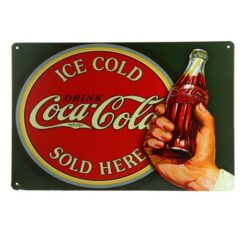 plaque métal rétro coca cola