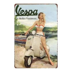 plaque métal vespa