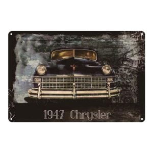 plaque métal vintage 1947 chrysler