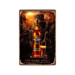 plaque métal vintage bacardi