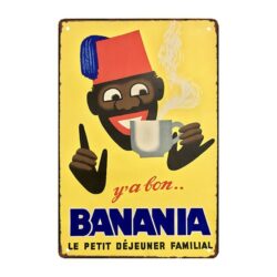 plaque métal vintage banania