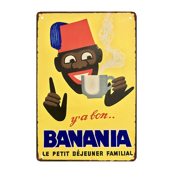 plaque métal vintage banania