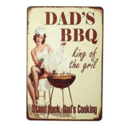 plaque métal vintage barbecue