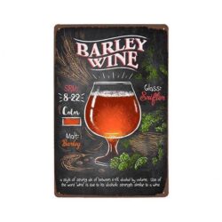 Plaque Métal Vintage Barley Wine