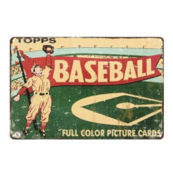 plaque métal vintage baseball cards