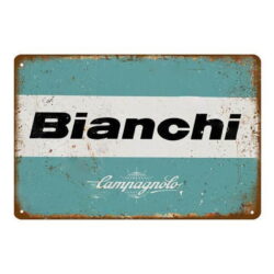 plaque métal vintage bianchi