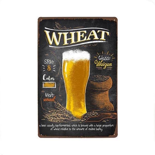 plaque-metal-vintage-biere-ble Plaque Métal Vintage Bière Blé