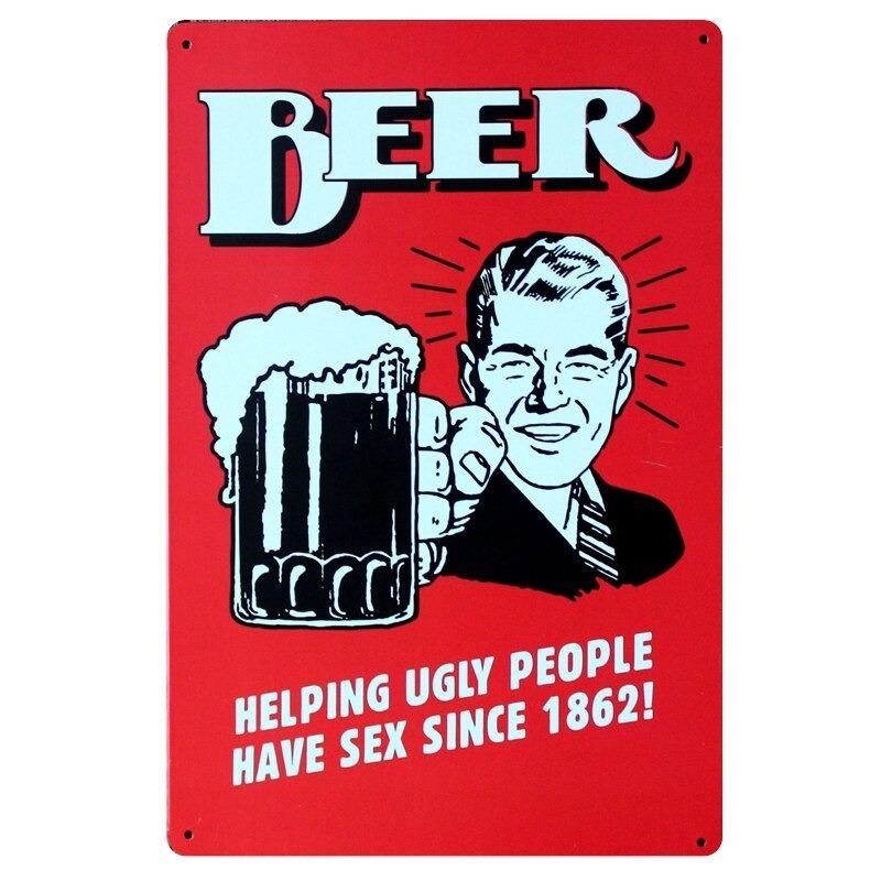 plaque-metal-vintage-biere-chope Plaque Métal Vintage Bière Chope