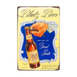 Plaque Métal Vintage Blatz