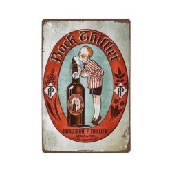 Plaque Métal Vintage Block Thillier