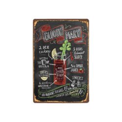 Plaque Métal Vintage Bloody Mary