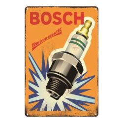 plaque métal vintage bosch