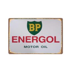 Plaque Métal Vintage BP Energol