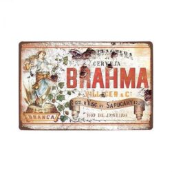Plaque Métal Vintage Brahma