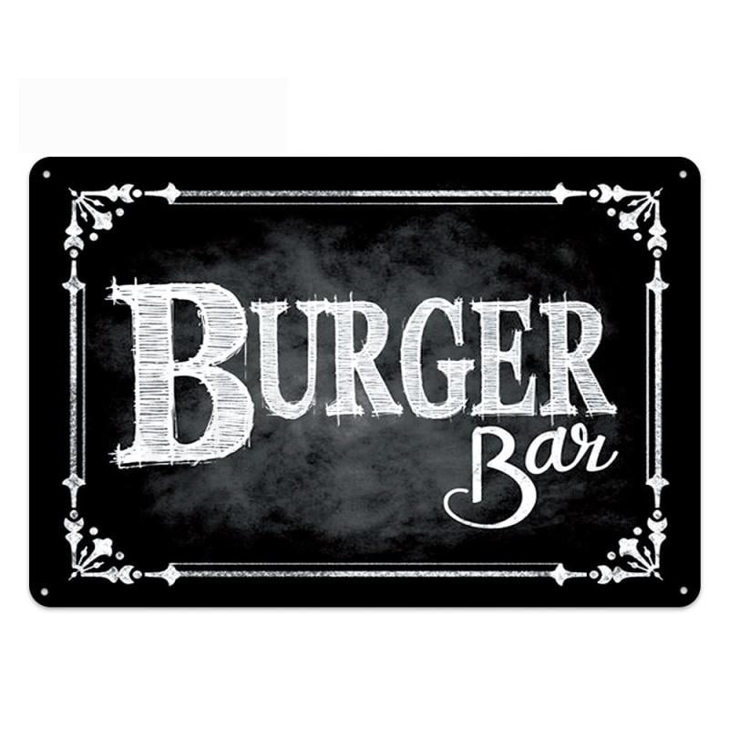 plaque-metal-vintage-burger-bar Plaque Métal Vintage Burger Bar