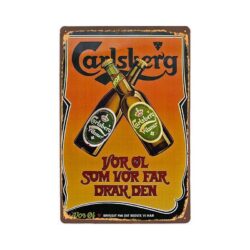 plaque métal vintage carlsberg