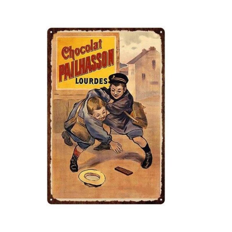 plaque-metal-vintage-chocolat-pailhasson Plaque Métal Vintage Chocolat Pailhasson