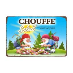 Plaque Métal Vintage Chouffe Soleil