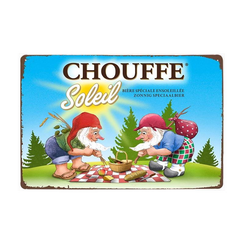plaque-metal-vintage-chouffe-soleil Plaque Métal Vintage Chouffe Soleil