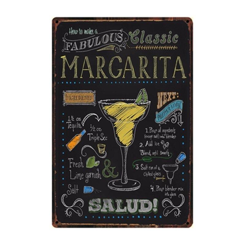 plaque-metal-vintage-classic-margarita Plaque Métal Vintage Classic Margarita