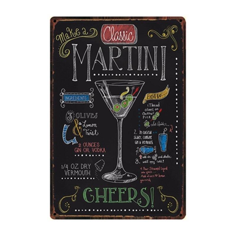 plaque-metal-vintage-classic-martini Plaque Métal Vintage Classic Martini