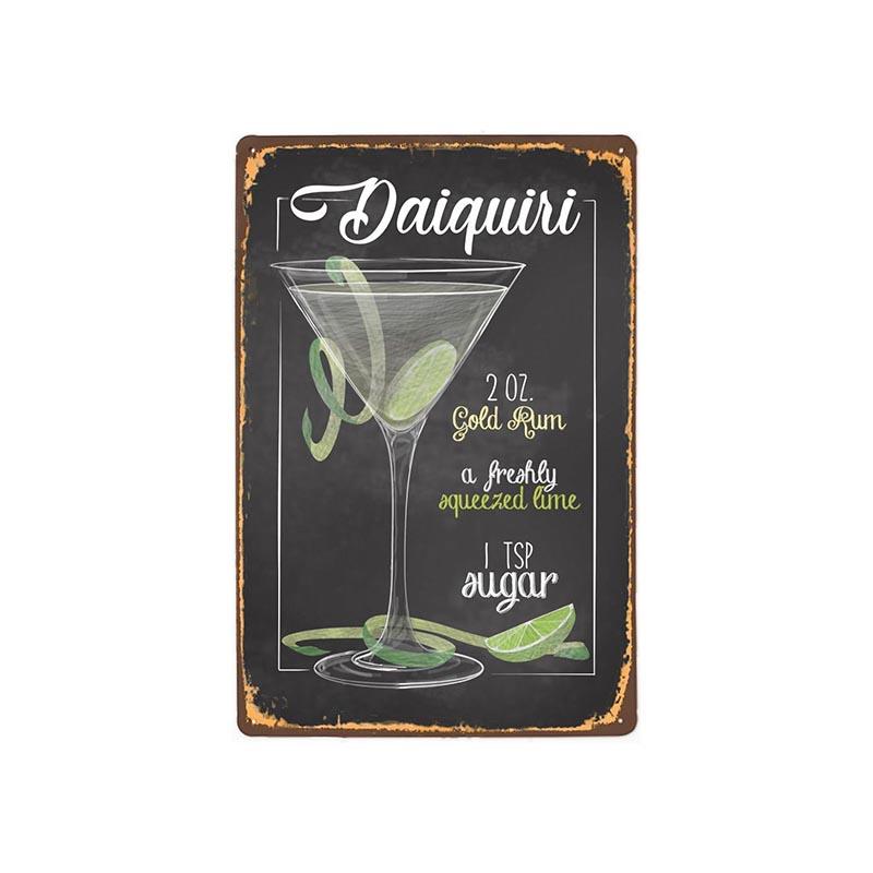 plaque-metal-vintage-daiquiri Plaque Métal Vintage Daiquiri