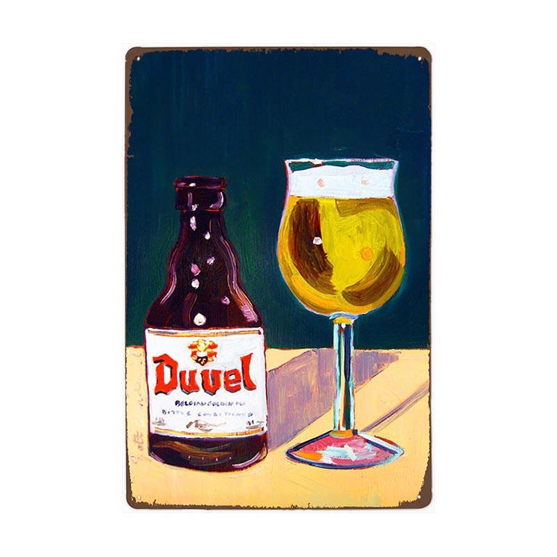 plaque-metal-vintage-duvel-dessin Plaque Métal Vintage Duvel Dessin