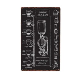 Plaque Métal Vintage Espresso Fabrication