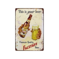 plaque métal vintage falstaff