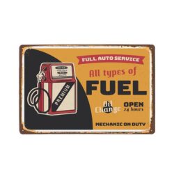 Plaque Métal Vintage Fuel