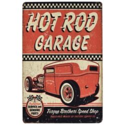 plaque métal vintage garage