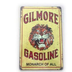 plaque métal vintage gilmore gasoline
