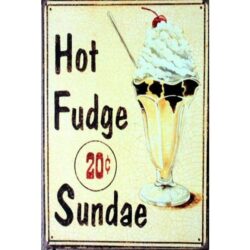 plaque métal vintage glace