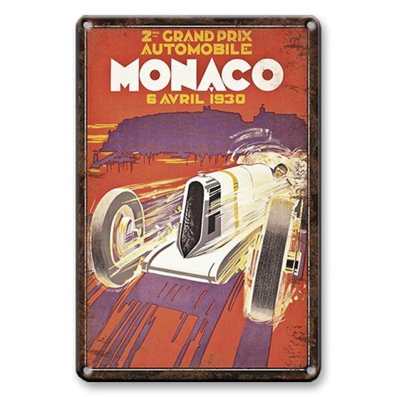 plaque-metal-vintage-grand-prix-monaco-1930 Plaque Métal Vintage Grand Prix Monaco 1930