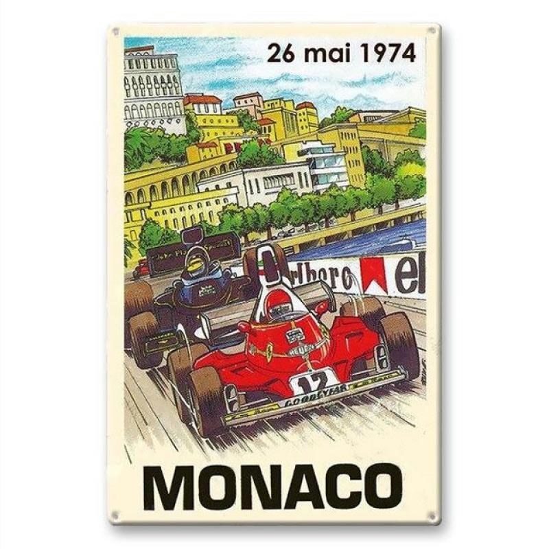 plaque-metal-vintage-grand-prix-monaco-1974 Plaque Métal Vintage Grand Prix Monaco 1974