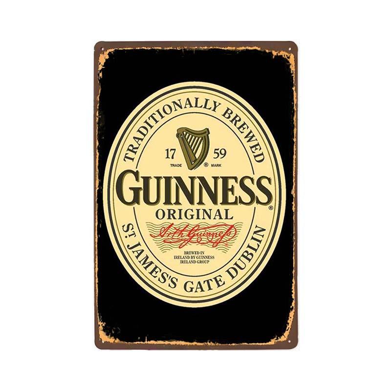 plaque-metal-vintage-guinness-original Plaque Métal Vintage Guinness Original
