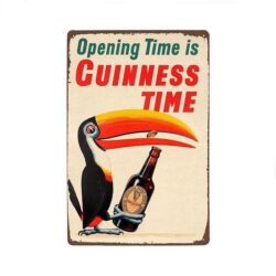 Plaque Métal Vintage Guinness Time
