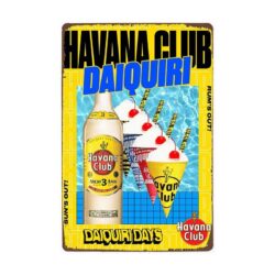 Plaque Métal Vintage Havana Club Daiquiri