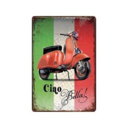 plaque métal vintage italie