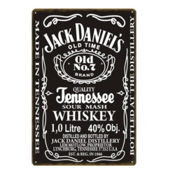 plaque métal vintage jack daniel's