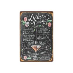 Plaque Métal Vintage Lychee Cosmo