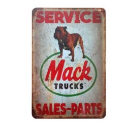 plaque métal vintage mach trucks