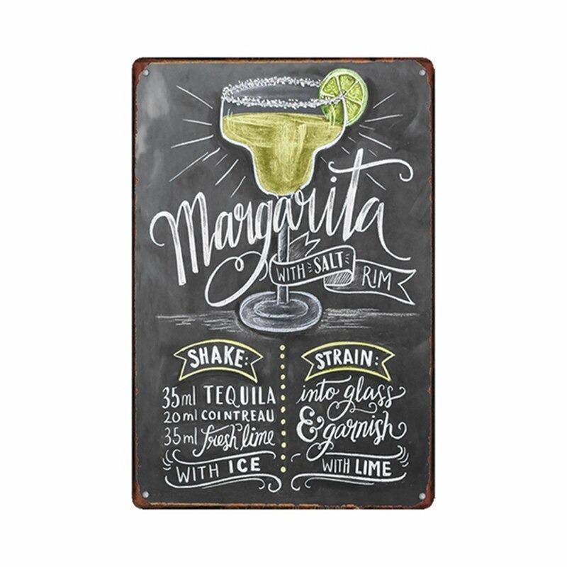 plaque-metal-vintage-margarita Plaque Métal Vintage Margarita
