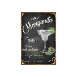 Plaque Métal Vintage Margerita