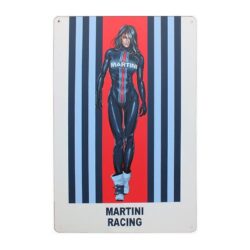 Plaque Métal Vintage Martini Racing Pin-up