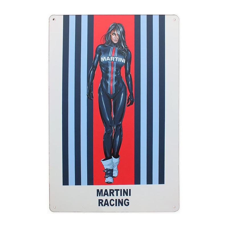 plaque-metal-vintage-martini-racing-pin-up Plaque Métal Vintage Martini Racing Pin-up