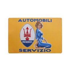 Plaque Métal Vintage Maserati Servizio