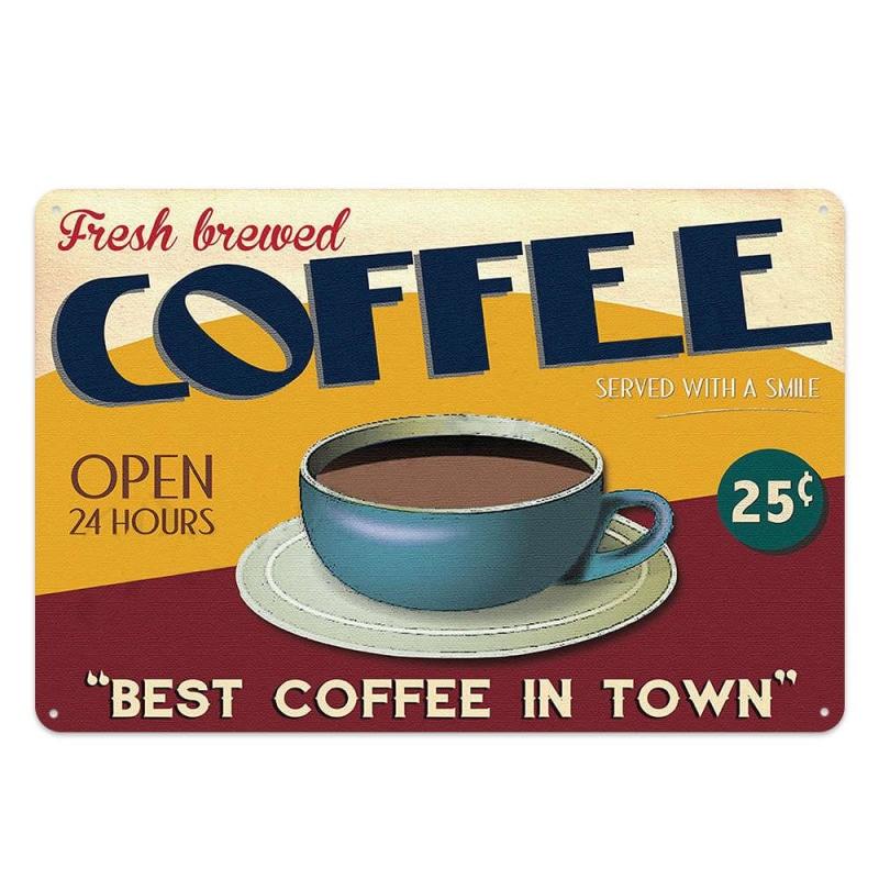 plaque-metal-vintage-meilleur-cafe Plaque Métal Vintage Meilleur Café