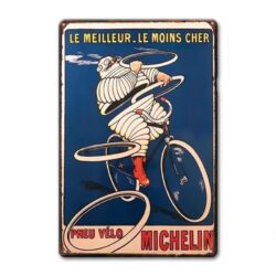 Plaque Métal Vintage Michelin Le Meilleur Le Moins Cher
