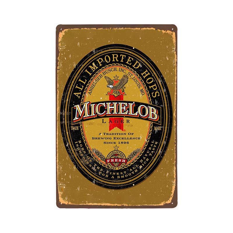 plaque-metal-vintage-michelob Plaque Métal Vintage Michelob